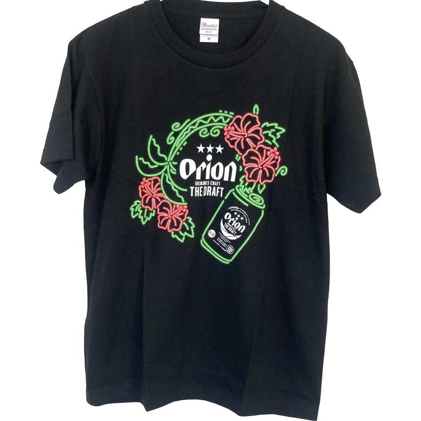 オリオンTシャツ ハイビ黒 ネオン 沖縄 tシャツ orion正規品 : 沖縄