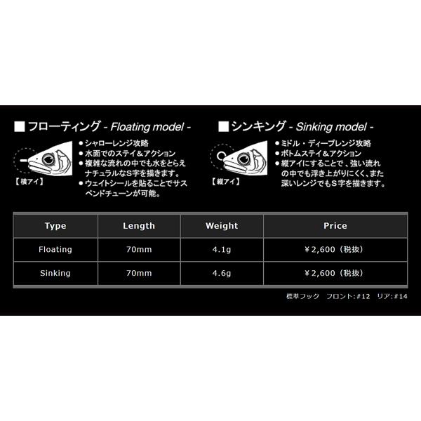 鮎邪 ジョインテッドクロー 70 タイプS / ガンクラフト｜okinoshima｜03