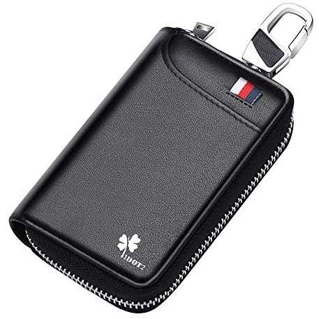 キーケース 本革 レザー 車 スマートキー Ic カード入り 免許証 小銭 札入れ付き ファスナー 6連 皮 キーホルダー 多機能 メンズ 黒 Oki Usp23m3je023 おきらく堂 通販 Yahoo ショッピング