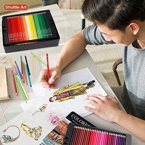 Shuttle Art 色鉛筆 カラーペン 180色セット メタリック色 シャープナー付き デザイン グラフ スケッチ イラスト 落書き 手帳 ノード Oki Vja01i0id おきらく堂 通販 Yahoo ショッピング
