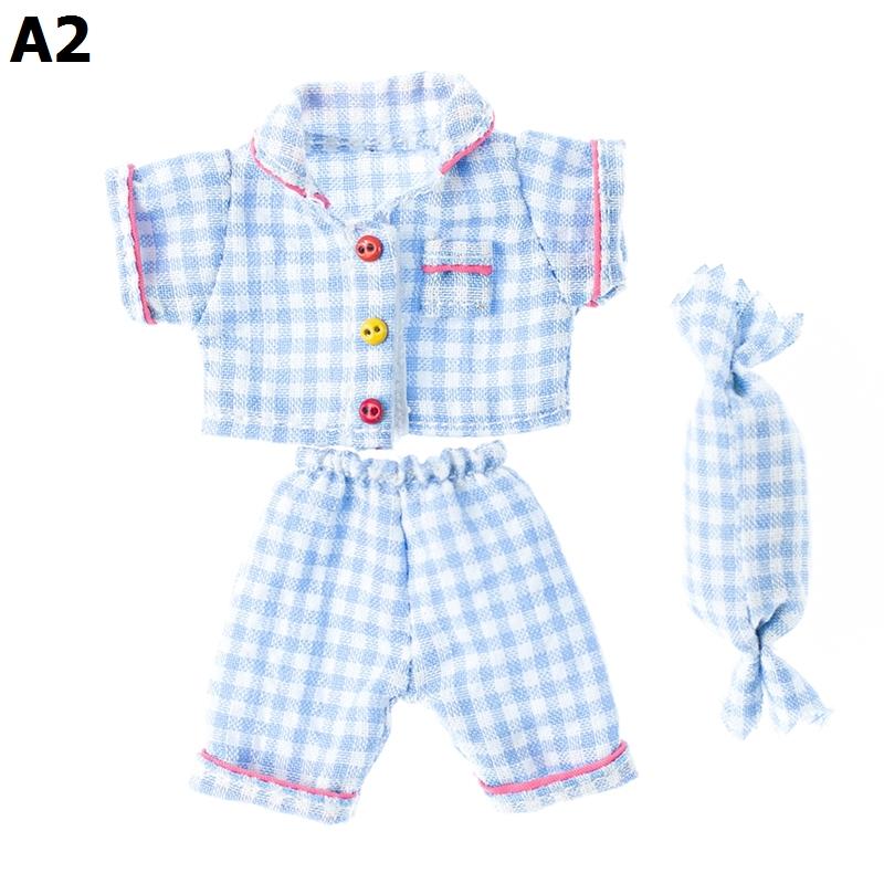 Mob11ドール服かわいいチェックパジャマセット抱き枕動物用眼帯12分bjd人形GSCmollyp9｜okita-shop｜08