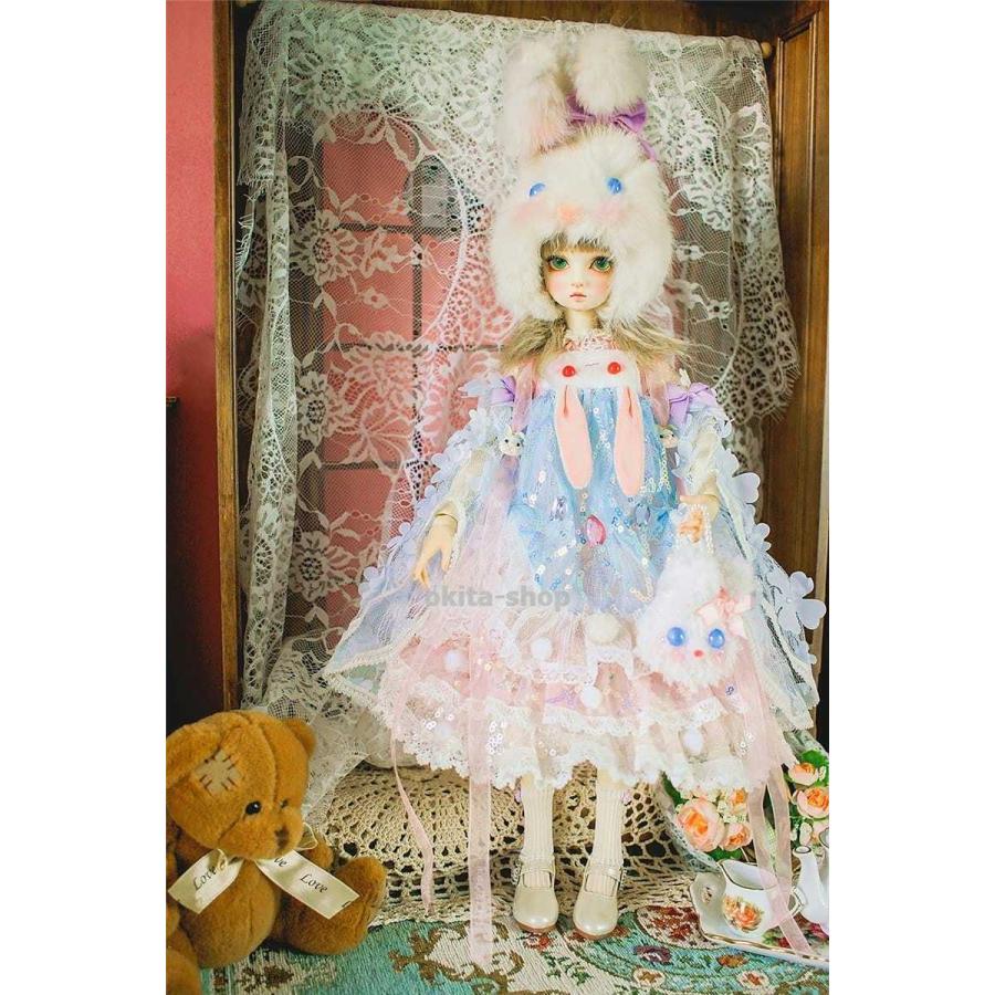 Bjd人形の服は1/3 1/4 1/6 mddサイズ ドレス 「ウサギの妖精」 ドール