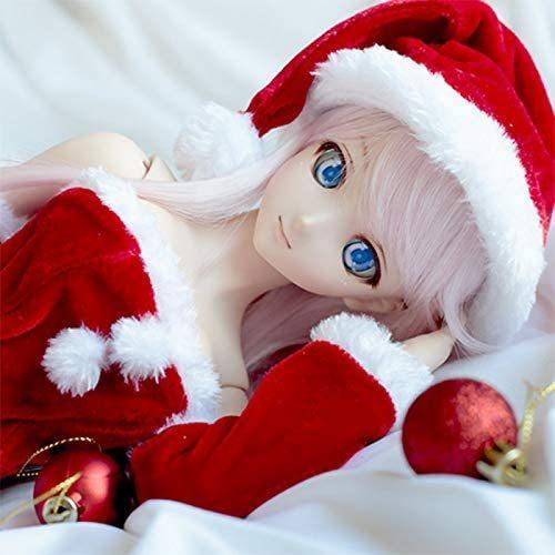 1/3 1/4 1/6ドール服 人形服 サンタ コスプレ衣装 BJDドール  クリスマス人形ドレス ロリータ風ワンピ x'mas オーダー (1/4ドール)｜okita-shop｜05