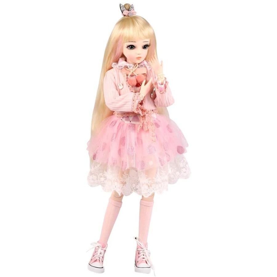 BJD人形、1/3 SD人形60CMジョイント人形DIYおもちゃ、フルセット服靴ウィッグメイク、ガールズナンシュンへの最高の贈り物