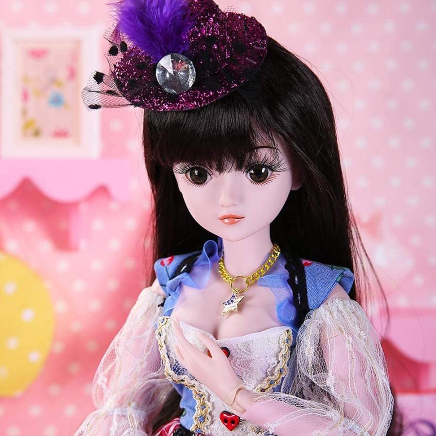 BJD人形、1/3 SD人形24インチ18ボールジョイント人形DIYおもちゃ、フルセット服靴ウィッグメイク、ガールズナンシュンへの最高の贈り物