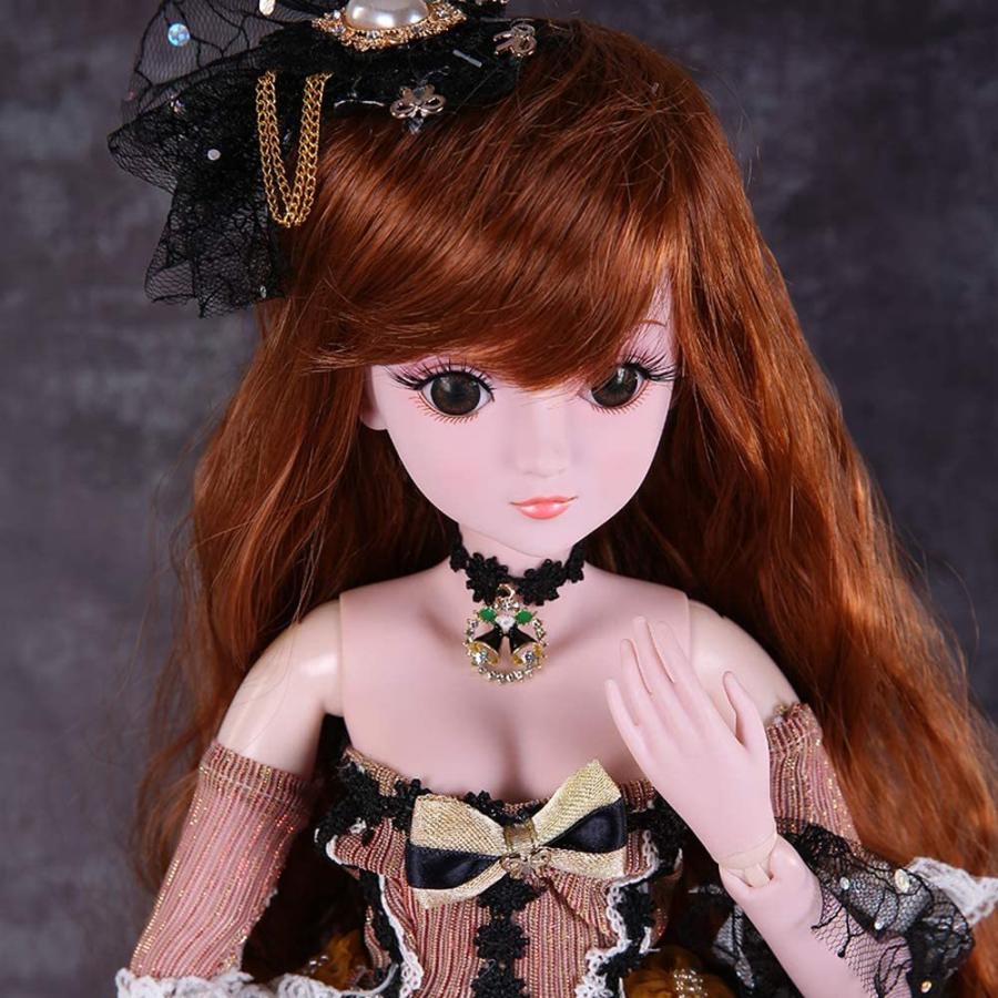 BJD人形、1/3 SD人形24インチ18ボールジョイント人形DIYおもちゃ、フルセット服靴ウィッグメイク、ガールズナンシュンへの最高の贈り物