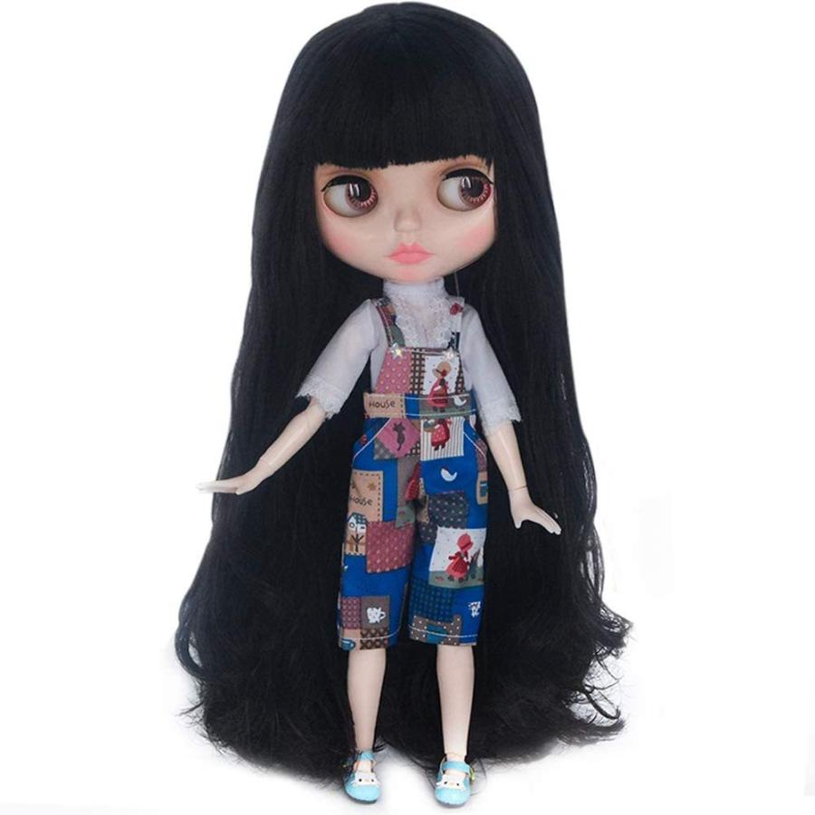 練習用可愛いドール 1/6サイズ 可動ボディ 白肌 本体のみ （YM12）,ブラック