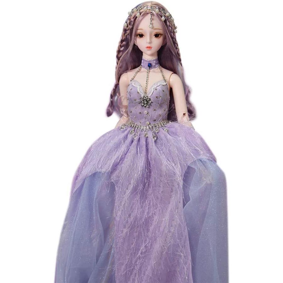 ドールbjd1/3BJD人形高さ約60cm服付き26個の動ける関節付き体(Yuki)適切な年齢,6歳以上,Violet