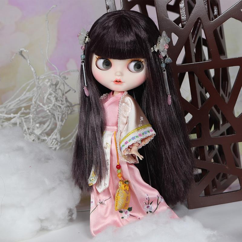 可愛いドール、ｂｊｄドール、1/6 ブライス人形関節可動ボディ30cm 褐色 ダークパープル 19関節+9手セット 服、靴収納ボックスが含まれています