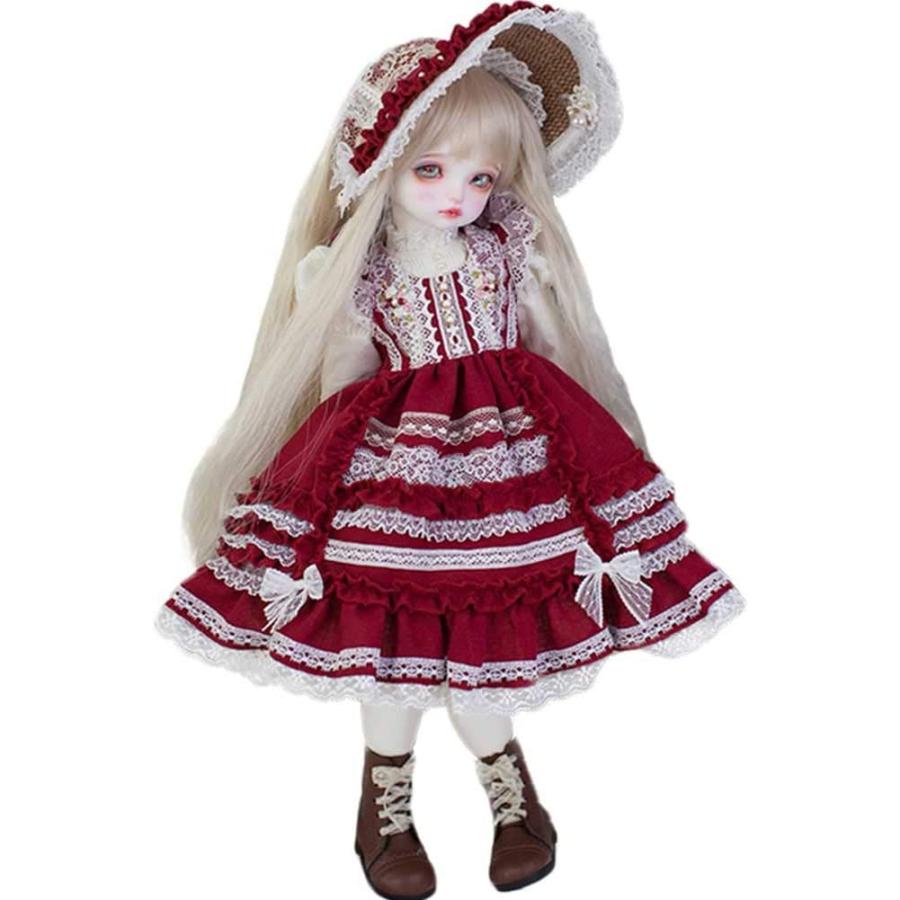 エルフBJD人形1/4 40cm 15.75インチボールジョイント人形創造的な、衣装エレガントな服靴かつら顔メイク、最高ギフト｜okita-shop｜05