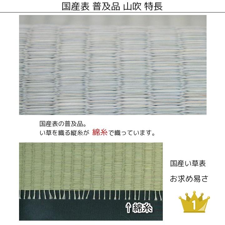 畳新調 畳替え 縁付き畳 6畳  国産表普及品【山吹】江戸間サイズ 熊本産畳表 綿糸 畳厚み30-60mm 薄畳15-25mm 和室敷き込み_3