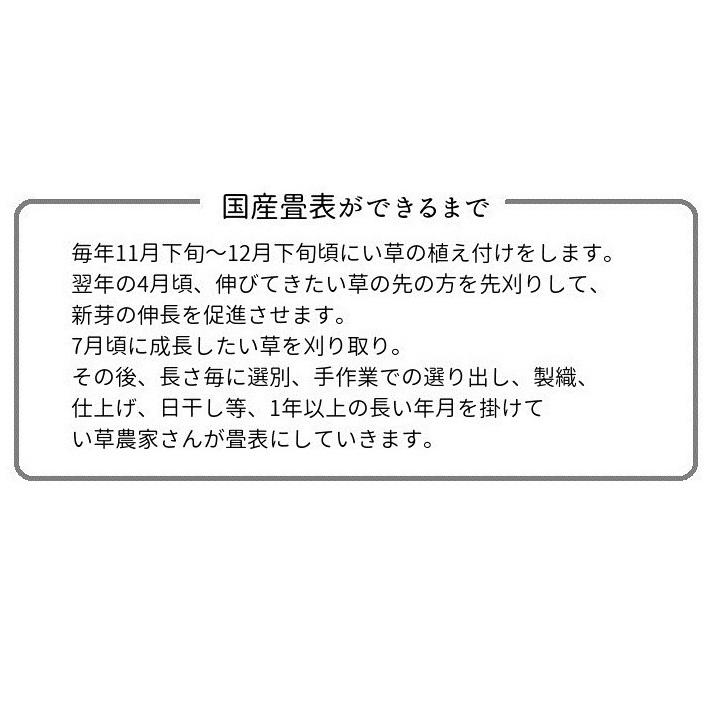 畳新調 畳替え 縁付き畳 4.5畳 国産表上級品【椿】江戸間サイズ 熊本産畳表 麻糸 畳厚み 30-60mm 和室敷き込み_7