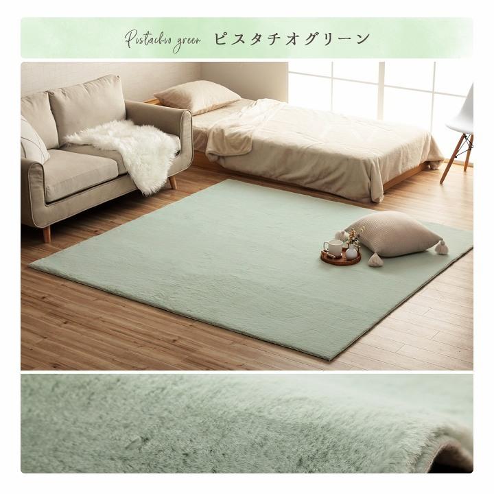 イケヒコ ラグカーペット 長方形小 1畳 無地調「ラピアス ラグ」約95