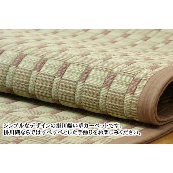 国産 い草花ござカーペット 掛川織「奥丹後」江戸間3畳（約174×261cm