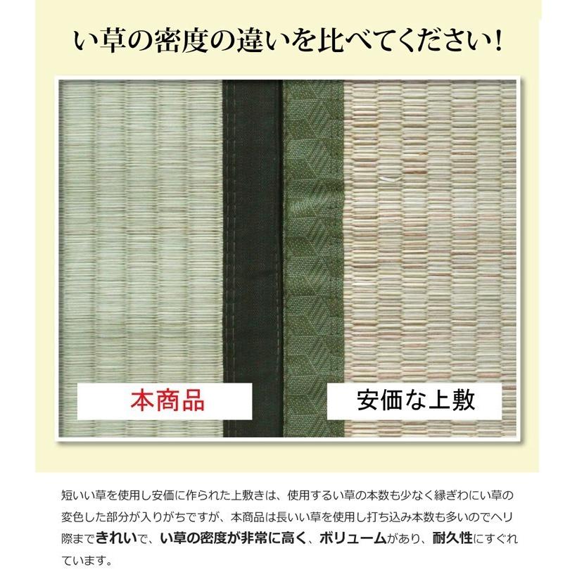 純国産 い草 上敷き カーペット 麻綿織 「清正」 京間6畳（約286×382cm