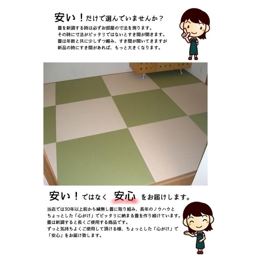 畳新調 縁なし畳 半畳（半畳1枚）樹脂表【気分草快マーブル】カラー7色  畳厚み30-60mm  薄畳15mm対応 和室敷き込みタイプ_11