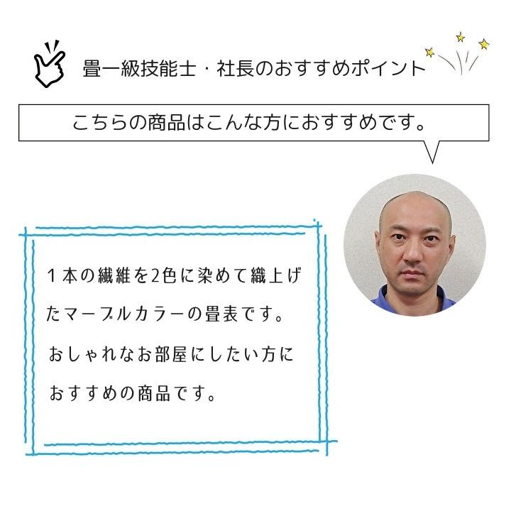 畳新調 縁なし畳 半畳（半畳1枚）樹脂表【気分草快マーブル】カラー7色  畳厚み30-60mm  薄畳15mm対応 和室敷き込みタイプ_2