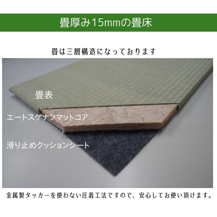畳新調 縁なし畳 半畳（半畳1枚）樹脂表【気分草快マーブル】カラー7色  畳厚み30-60mm  薄畳15mm対応 和室敷き込みタイプ_8
