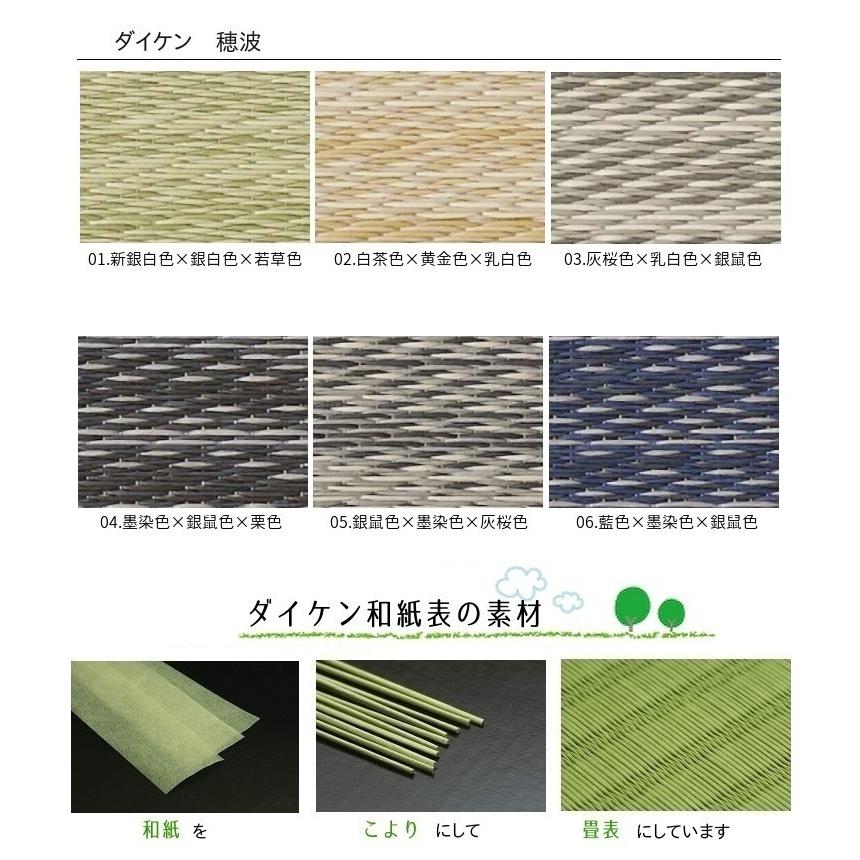 畳新調 畳替え 縁付き畳 1畳 DAIKEN ダイケン和紙表【穂波】江戸間サイズ カラー６色  畳厚み 30-60mm 薄畳対応15-25mm_6