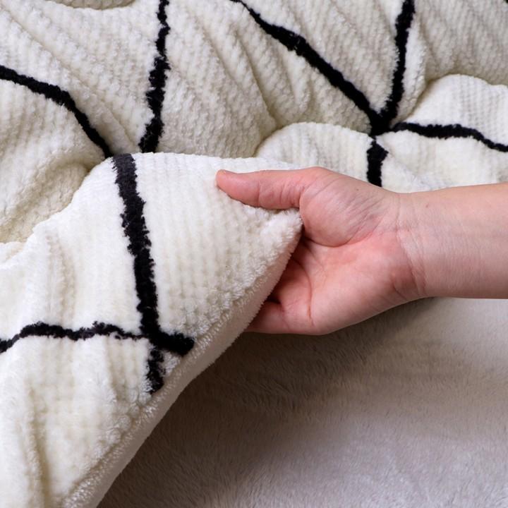 こたつ布団 ダイヤ柄「ルフレ 薄掛け」 薄掛け布団 単品 190×240cm おしゃれ 洗える 洗濯機 グレー アイボリー_6