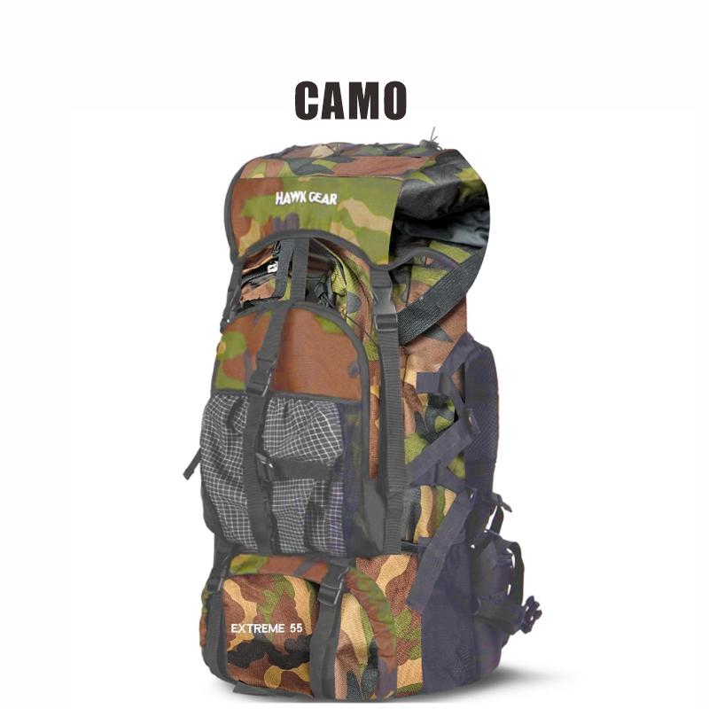 HAWK GEAR(ホークギア)] バックパック 55L 防水 大容量 レインカバー