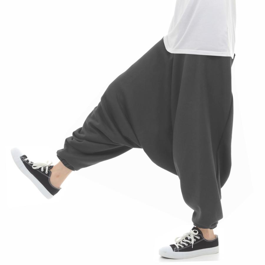 フリース サルエルパンツ アラジンパンツ 裏起毛 スウェット メンズ