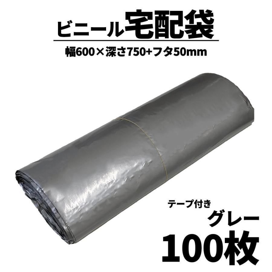 100枚】【幅600×深さ750+フタ50mm】【60ミクロン 0.06mm】【グレー