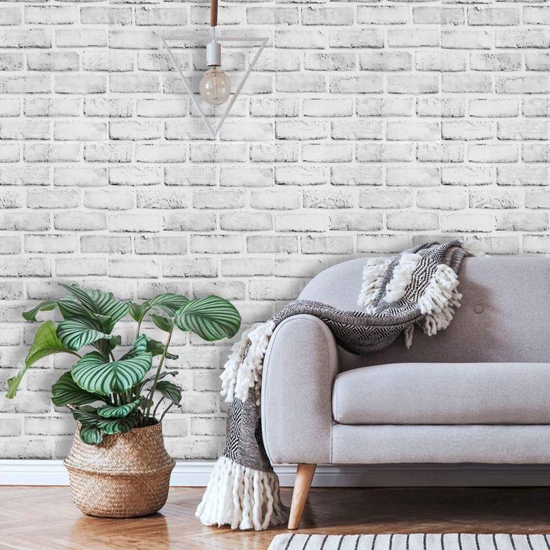 大人気の 剥がせる 45 300cm ホワイト シール レンガ調 壁紙 補修 部屋をおしゃれに 防汚 防水 厚手 自己粘着 シワなく 簡単に貼れ その他塗料 塗装剤 Www We Job Com