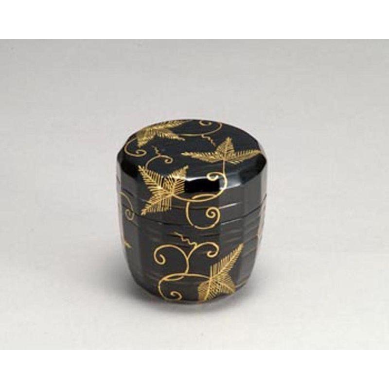 松唐草蒔絵折撓棗 岡本陽斎作 茶入 なつめ