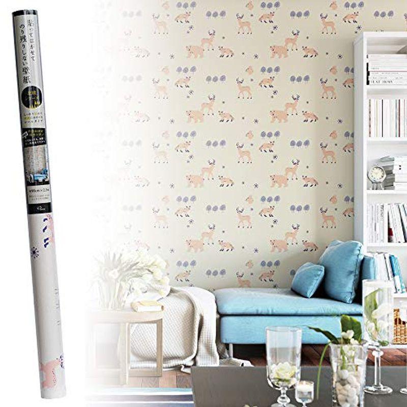 菊池襖紙工場 はがせる壁紙 どうぶつ 90cm 2 5m シール おしゃれ シンプル トナカイ きつね くま 日本製 優しい手触り のリ 沖海ストア 通販 Yahoo ショッピング