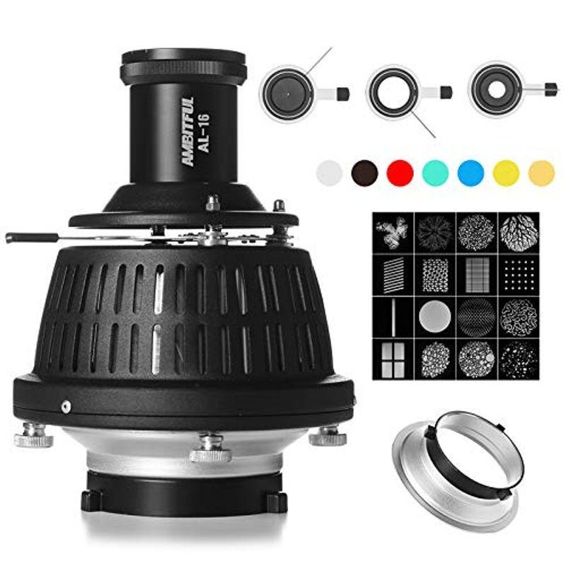 AMBITFUL AL-16フォーカライズコニカルスヌートオプティカルコンデンサーアート特殊効果形状と色のゲルを備えたビーム光シリンダー (