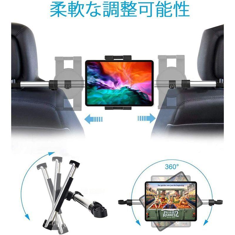 Woleyi タブレット ヘッドレスト車載ホルダー 後部座席取付 安定性 防振でき 360度調節可 伸縮可 真ん中固定 タブレット スマホ 沖海ストア 通販 Yahoo ショッピング