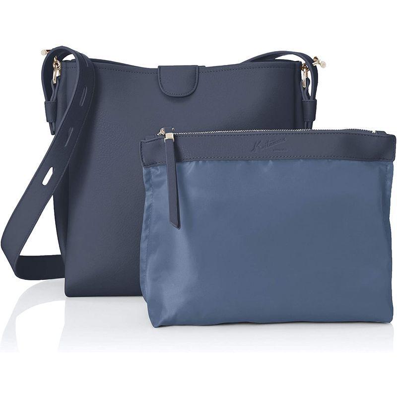 キタムラ インナーバッグ付き 2wayバッグ Z-0532 ダークブルー 紺 10101 インナーバッグ付き 2wayバッグ ダークブルー 紺