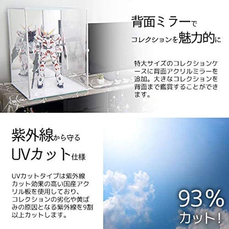 UVカット Fcase Fケース アクリル コレクションケース 特大 ・ LEDなしタイプ (背面ミラー) フィギュアケース Fcase Fケース アクリル コレクションケース 特大 LEDなしタイプ 背面ミラー フィギュアケース kg cm