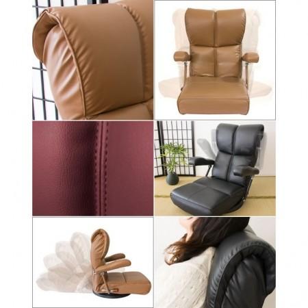 座椅子 響 フロアチェア 椅子 いす イス リクライニング 13段階 ワインレッド 国産 ハイバック スーパーソフトレザー ヘッドレスト5段階 360度回転 敬老の日 |  | 01