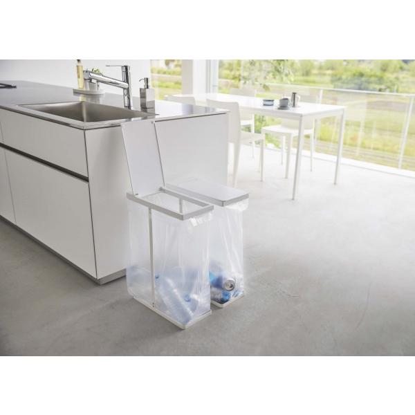 スリム蓋付き分別ゴミ袋ホルダータワー４５Ｌ２個組ホワイト　タワー　６１８４ |  | 02