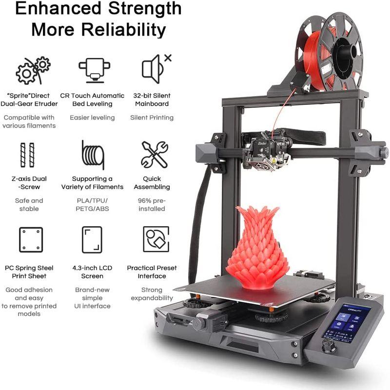 直営店Creality Ender-3 S1 3Dプリンター 自動ベッドレベリング 高精度 印刷物を取り外す簡単 フィラメントセンサー 停電