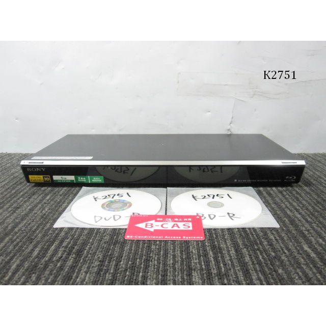 K2751M SONY ソニー BD/HDD レコーダー BDZ-EW1000 12年製 再生/録画OK ジャンク :K2751:リサイクル
