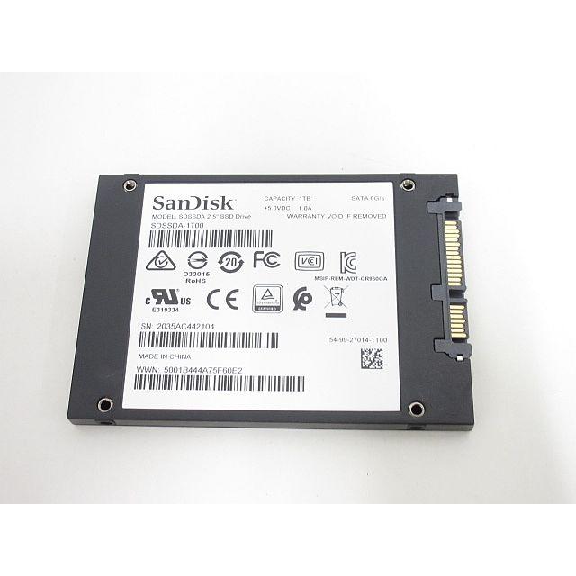 中古品　SunDisk SSD PLUS　1TB S4788R 1TB SanDisk SSD Plusシリーズ SDSSDA-1T00☆フォーマット済