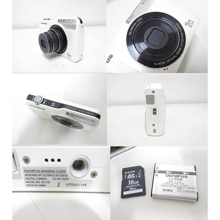 S4831R OLYMPUS オリンパス VG-170 コンパクトデジタルカメラ デジカメ 中古動作品<br>メモリカード16GB付き_2