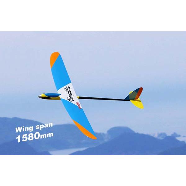 バニラ ブルー デラックス OK模型 11349 フィルム貼り完成機 電動グライダー PILOT ラジコン | 