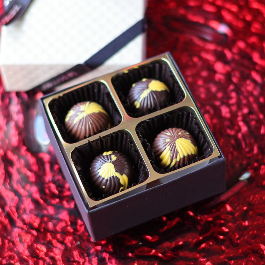 バレンタイン チョコ ドバイチョコ （トリュフ型）4個入り（手提げ袋