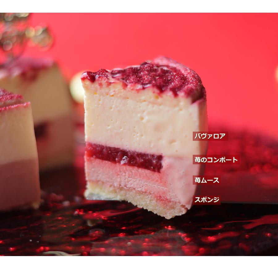 クリスマスケーキ 予約 2023 フレーズ・ヴァニーユ 12cm 4号 サイズ（目安：2人、3人、4人分）いちご ムース ケーキ かわいい おしゃれ｜okodepa｜06