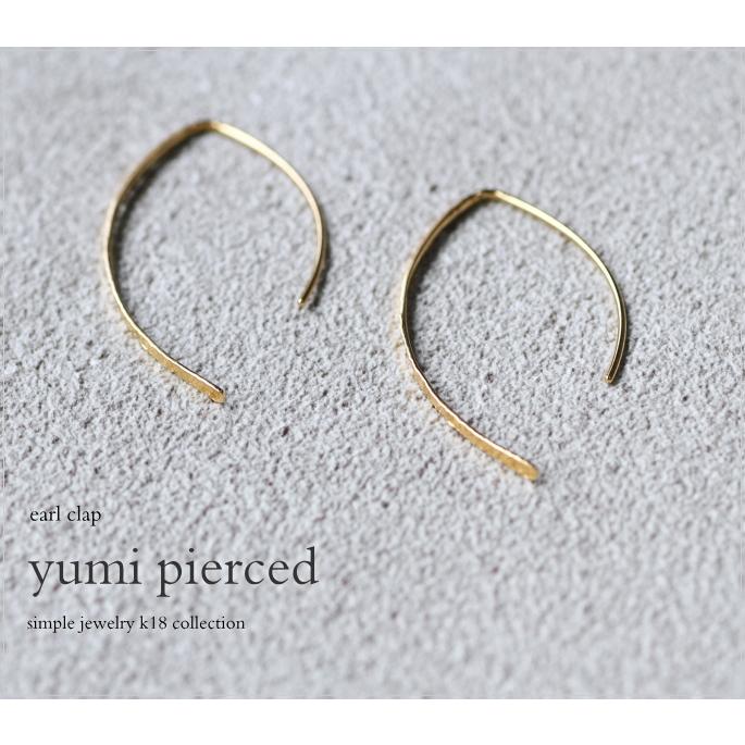 ピアス k18 ゴールド 弓（YUMI） ペア（両耳） 18k K18 18金 イエロー