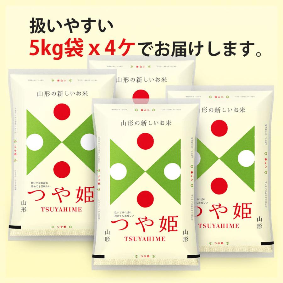 令和5年 米 つや姫 20kg (無洗米/白米/玄米) 山形県産 5kg×4 送料無料 (一部地域除く)｜okomeabe｜09