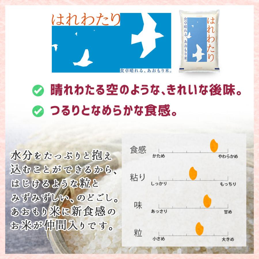 令和7年 米 はれわたり 5kg (無洗米/白米/玄米) 青森県産 送料無料 (一 