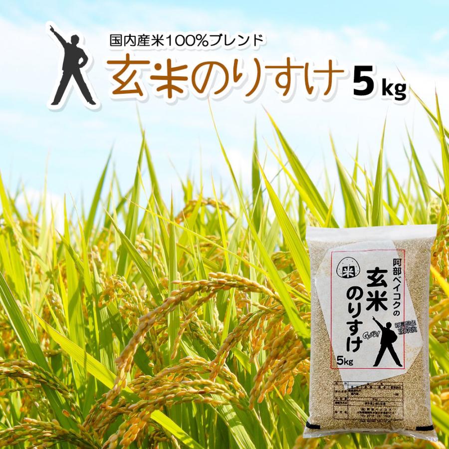 玄米 5kg (5kg×1袋) のりすけ 国内産 オリジナルブレンド米｜okomeabe