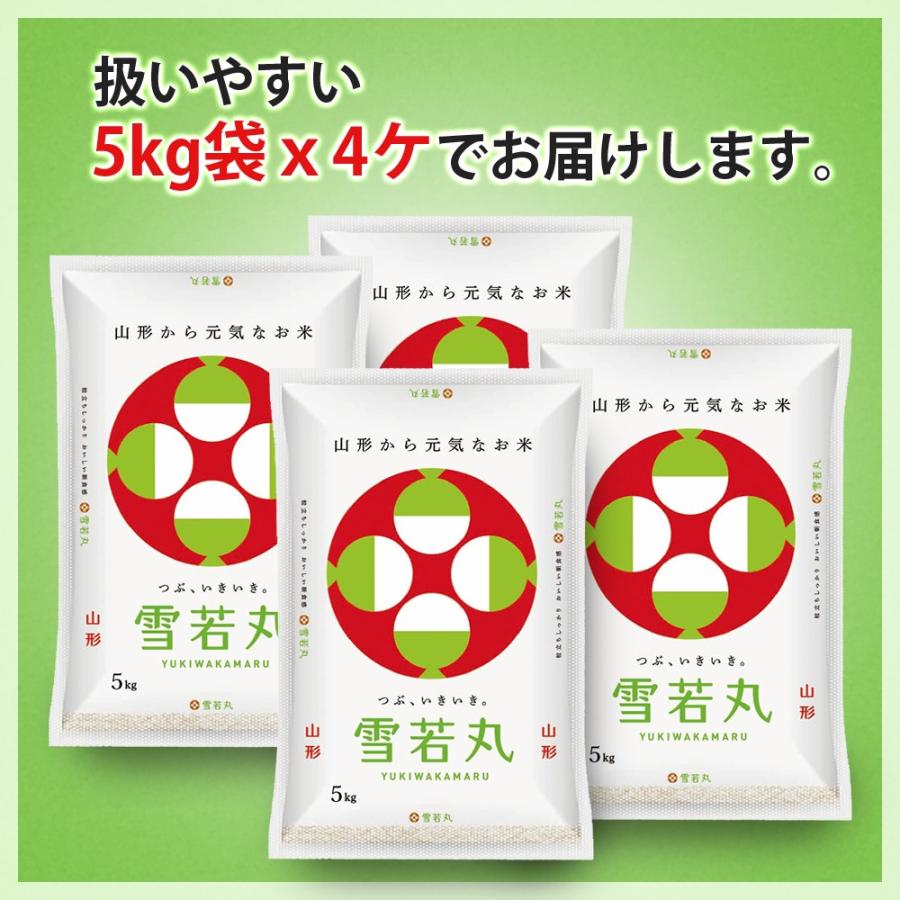 令和5年 雪若丸 山形 20kg (5kgX4袋) 山形県産 (玄米・白米・無洗米)精米方法選べます｜okomeabe｜08