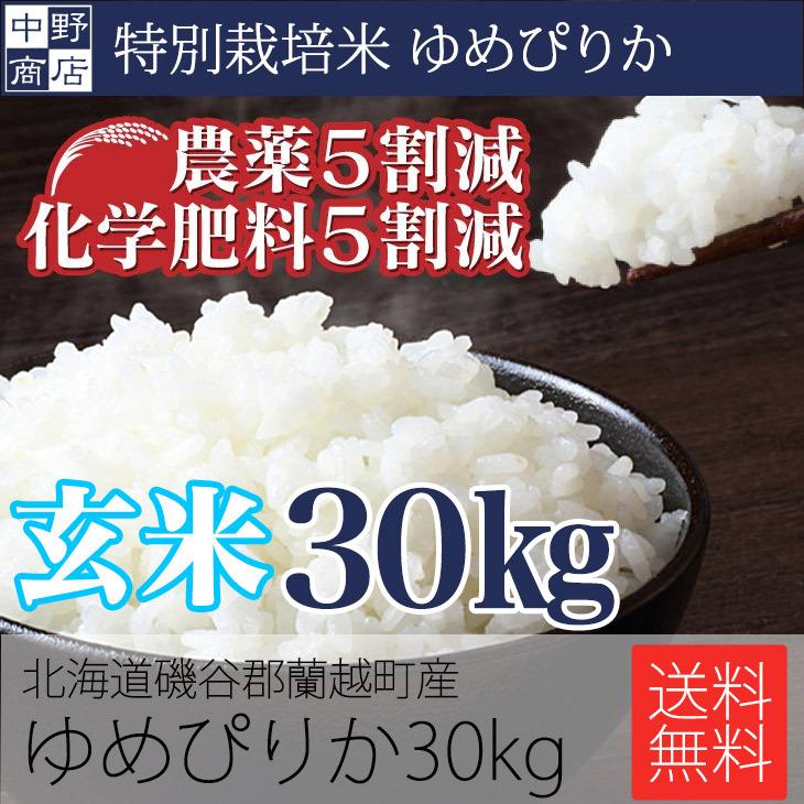 玄米でお届け限定価格 令和元年度産 お米 30kg ゆめぴりか 北海道産 送料無料 特別栽培米 蘭越町産 玄米 米 お米 北海道米 Okome Yume M30 G お米の専門店中野商店 通販 Yahoo ショッピング