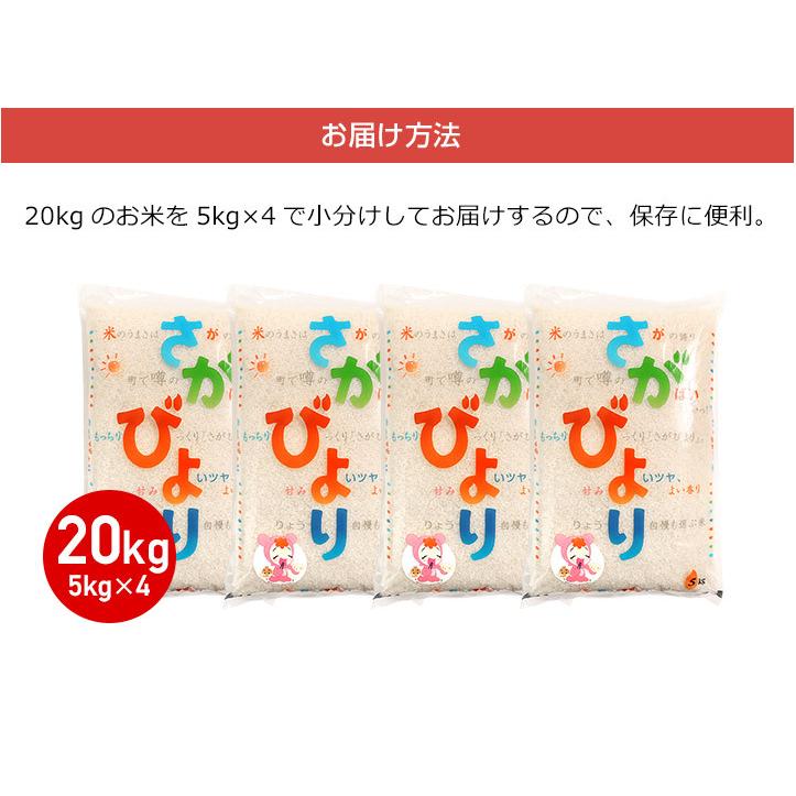 さがびより お米 20kg 送料無料 佐賀県産 令和7年度 5kg×4袋 : お米の